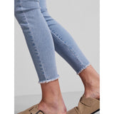 PIECES Pieces dame jeans PCDELLY Restudsalg Light Blue Denim