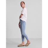 PIECES Pieces dame jeans PCDELLY Restudsalg Light Blue Denim