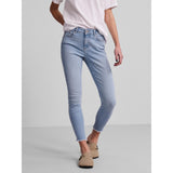 PIECES Pieces dame jeans PCDELLY Restudsalg Light Blue Denim