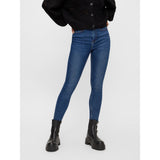 PIECES Pieces dame jeans PCHIGHFIVE Restudsalg Medium Blue
