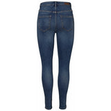 PIECES Pieces dame jeans PCHIGHFIVE Restudsalg Medium Blue