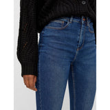 PIECES Pieces dame jeans PCHIGHFIVE Restudsalg Medium Blue