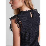 PIECES Pieces dame top PCOLLINE Restudsalg Black