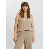Vero Moda Curve Vero Moda curve dame vest VMPUFFY Restudsalg Silver Mink