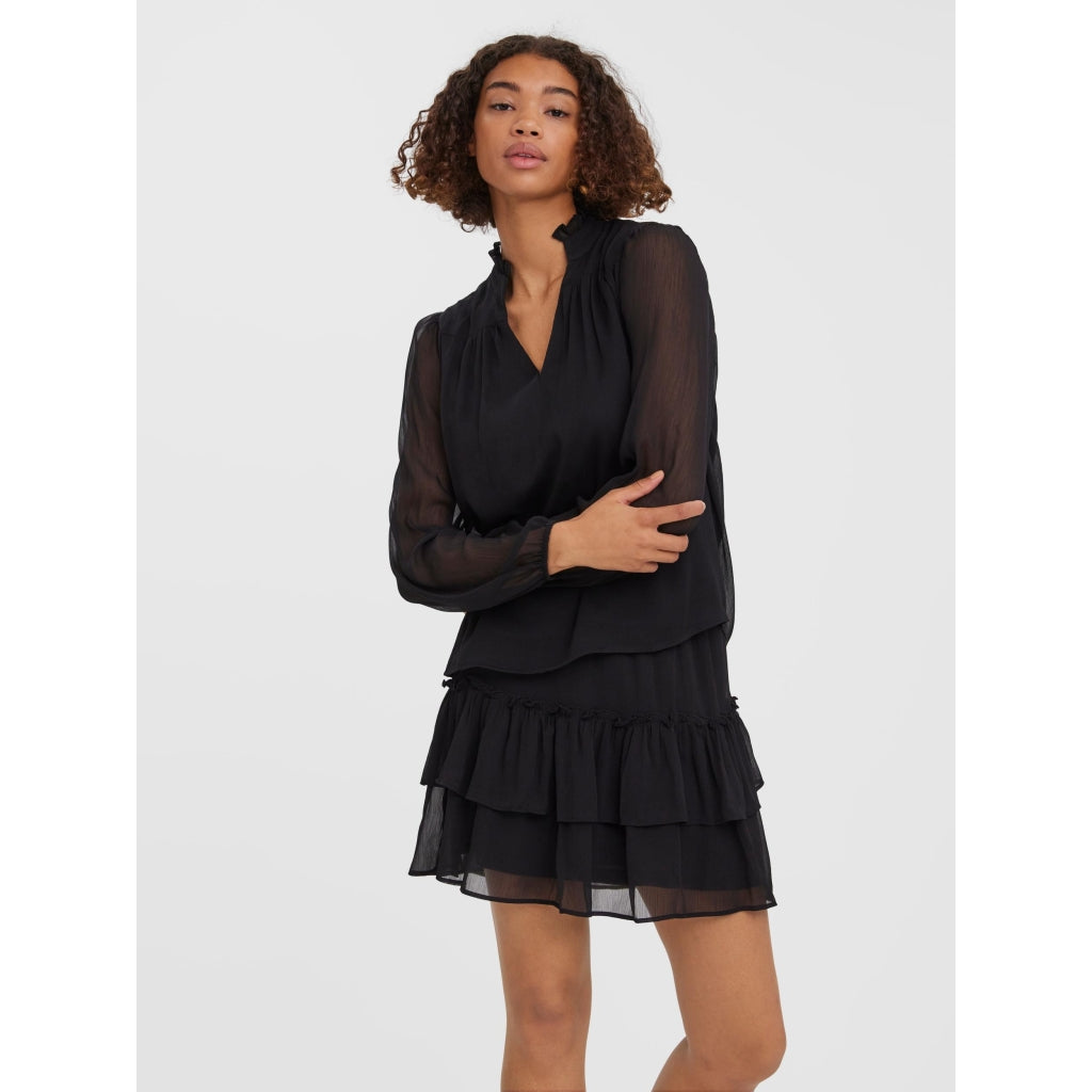 VERO MODA dam blus VMBRITT - Light Grey Melange