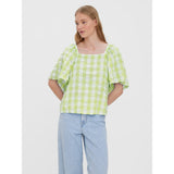 Vero Moda Vero Moda dame bluse VMSODY Restudsalg Shadow Lime Snow White