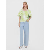 Vero Moda Vero Moda dame bluse VMSODY Restudsalg Shadow Lime Snow White