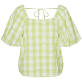 Vero Moda Vero Moda dame bluse VMSODY Restudsalg Shadow Lime Snow White