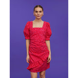 Vero Moda Vero Moda dame kjole VMALASKA Restudsalg Flame Scarlet FLOWERS