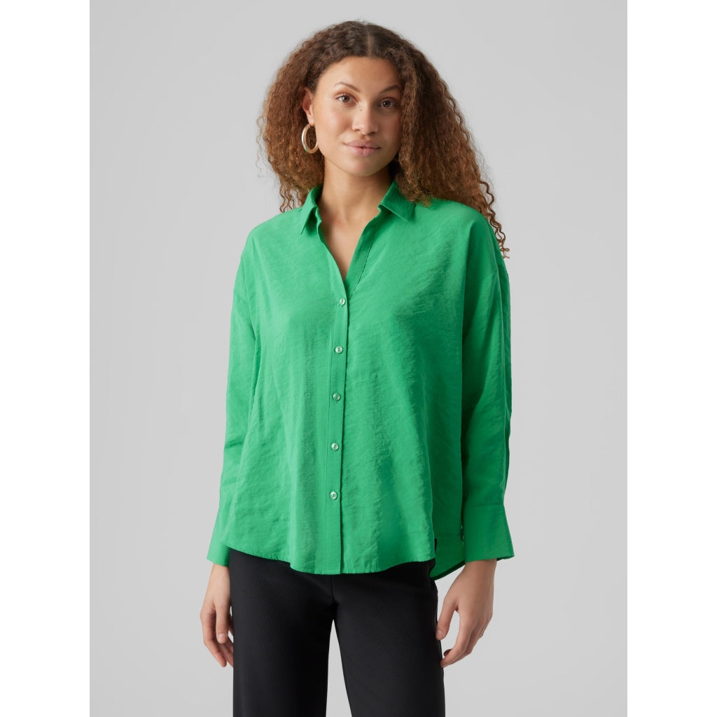 mesh rygte kunstner Vero Moda dame skjorte VMQUEENY - Bright Green
