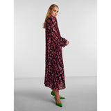 Y.A.S Y.A.S dame kjole YASMONIKA Restudsalg Black MONIKA AOP