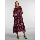 Y.A.S Y.A.S dame kjole YASMONIKA Restudsalg Black MONIKA AOP