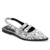 SHOES Amelia dame slingback ballerinaer 8316 Shoes Snake