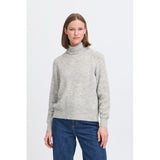 b.young B.YOUNG DAME STRIKTRØJE BYMONNA Knit Mid Grey Melange