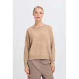 b.young B.YOUNG DAME STRIKTRØJE BYMONNA Restudsalg Walnut Melange