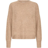 b.young B.YOUNG DAME STRIKTRØJE BYMONNA Restudsalg Walnut Melange