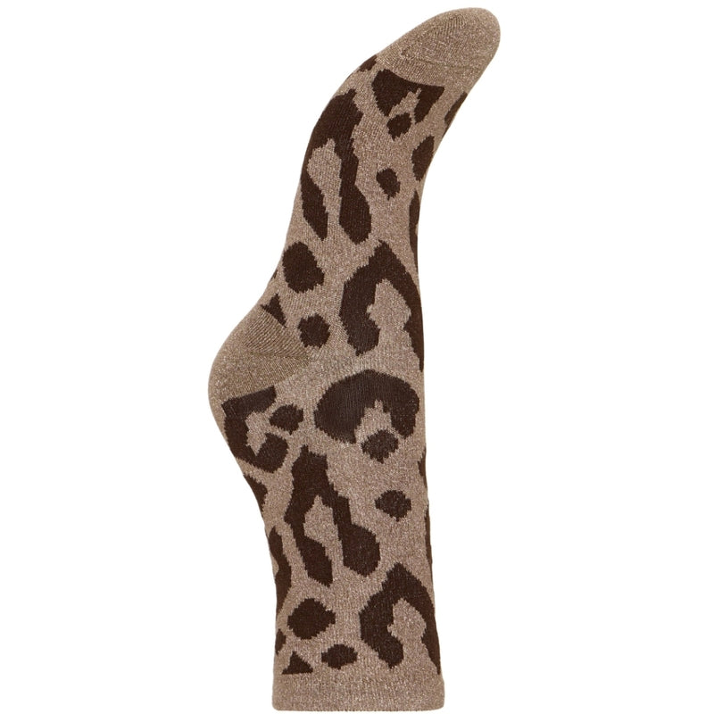 b.young B.YOUNG DAME STRØMPER BYWLI Socks Walnut Leopard Sock