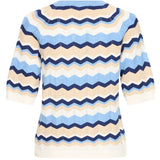 b.young B.YOUNG Dame Strik BYMMORLA Knit DELLA ROBBIA BLUE ZIG ZAG