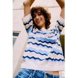 b.young B.YOUNG Dame Strik BYMMORLA Knit DELLA ROBBIA BLUE ZIG ZAG