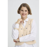 b.young B.YOUNG Dame Vest BYNADIKA Vest OYSTER GRAY GEOMETRIC EMB