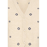 b.young B.YOUNG Dame Vest BYNADIKA Vest OYSTER GRAY GEOMETRIC EMB