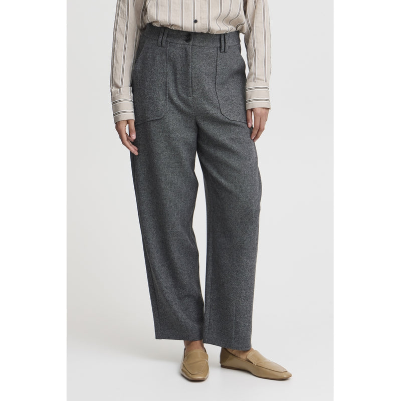 b.young B.YOUNG dame bukser BYETONA Pant Mid Grey Melange