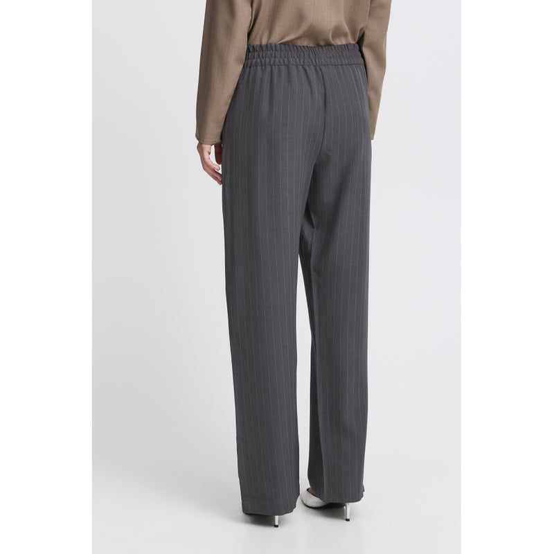 b.young B.YOUNG dame bukser BYMMIDDE Pant Dark Grey Mel. Pinstripe Mix