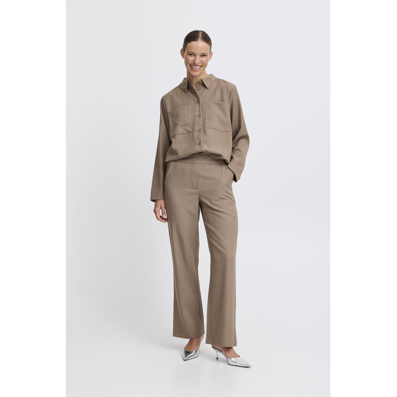 b.young B.YOUNG dame bukser BYMMIDDE Pant Walnut Melange