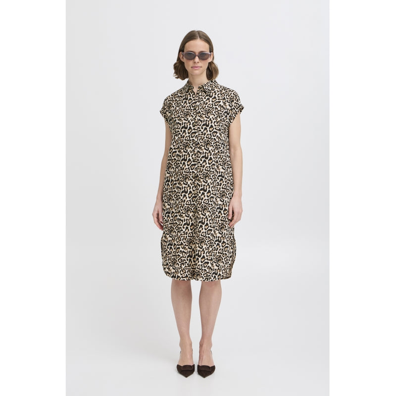 b.young B.YOUNG dame kjole BYFALAKKA Dress Rainy Day Leopard Mix