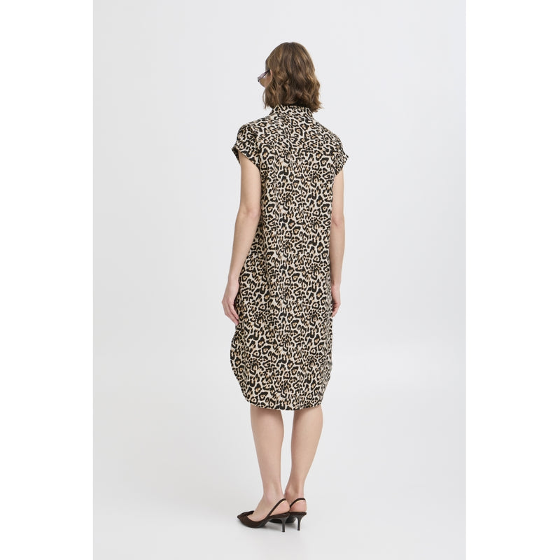 b.young B.YOUNG dame kjole BYFALAKKA Dress Rainy Day Leopard Mix