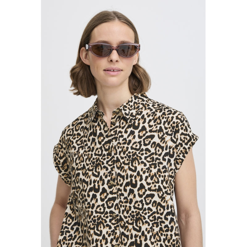 b.young B.YOUNG dame kjole BYFALAKKA Dress Rainy Day Leopard Mix