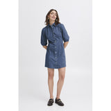 b.young B.YOUNG dame kjole BYKAPUCA Dress Mid Blue Denim