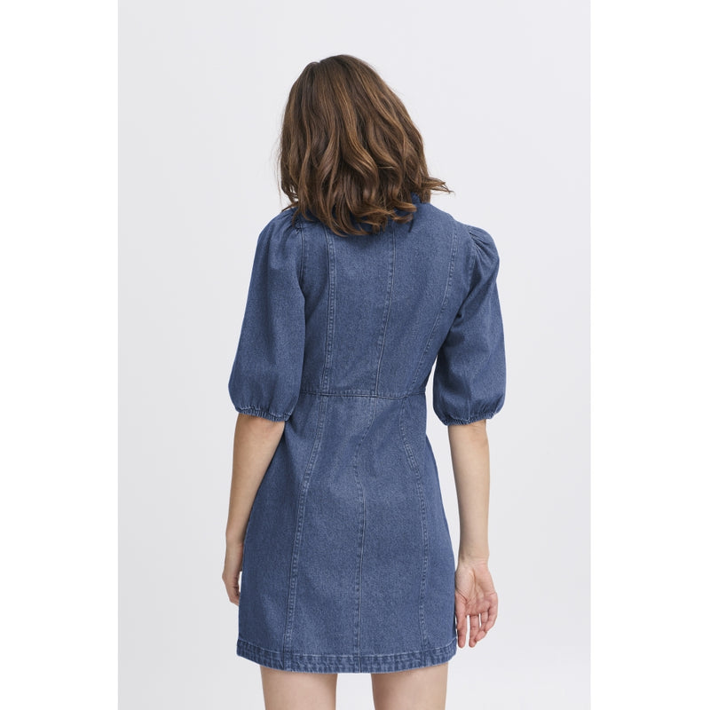 b.young B.YOUNG dame kjole BYKAPUCA Dress Mid Blue Denim