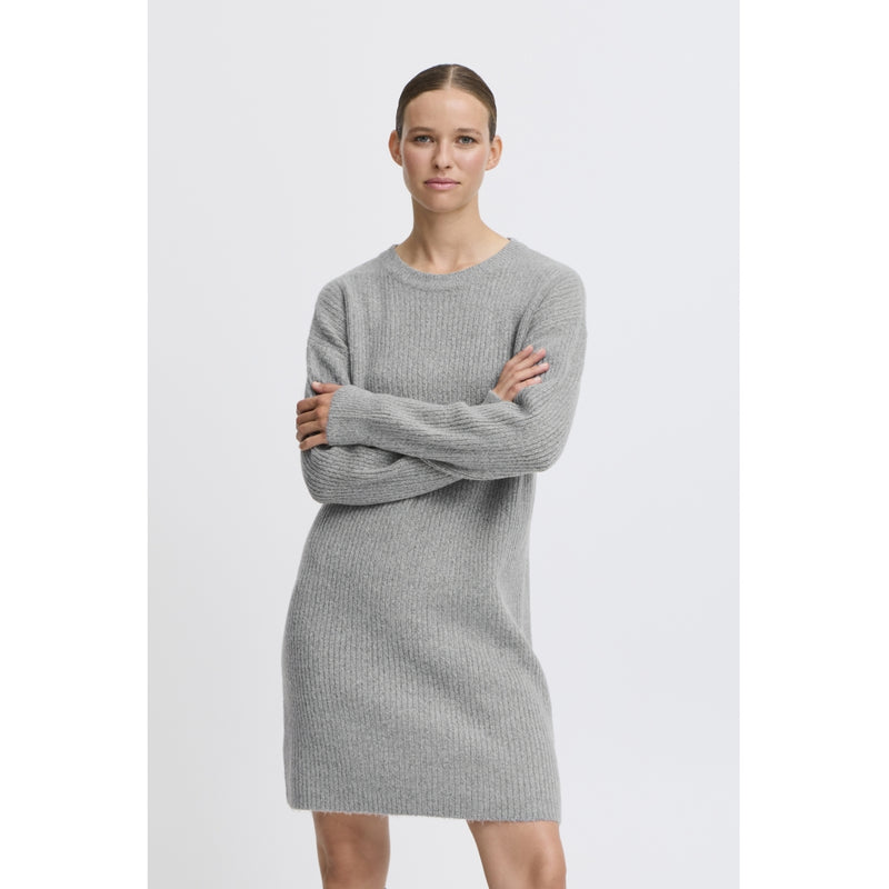 b.young B.YOUNG dame kjole BYONEMA Dress Mid Grey Melange