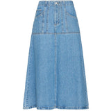 b.young B.YOUNG dame nederdel BYKACILA Skirt Mid Blue Denim