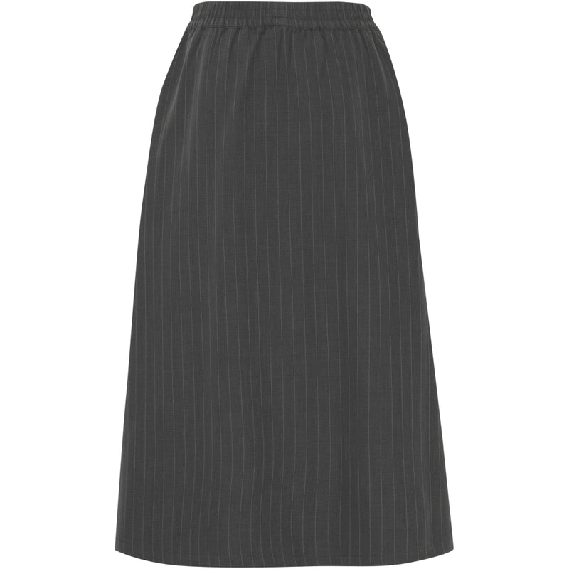 b.young B.YOUNG dame nederdel BYMIDDE Skirt Dark Grey Mel. Pinstripe Mix