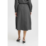 b.young B.YOUNG dame nederdel BYMIDDE Skirt Dark Grey Mel. Pinstripe Mix