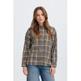 b.young B.YOUNG dame skjorte BYFABRICE Shirt GREY/BROWN