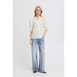 b.young B.YOUNG dame skjorte BYIDIDA Skirt WHITE PINK ROSES