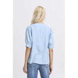 b.young B.YOUNG dame skjorte BYKOSMO Restudsalg Light Blue Denim