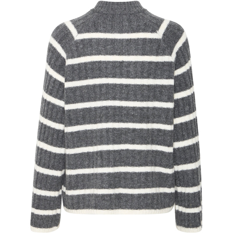 b.young B.YOUNG dame strik BYMARIANNE Knit Dark Grey Melange Mix