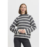 b.young B.YOUNG dame strik BYMARIANNE Knit Dark Grey Melange Mix