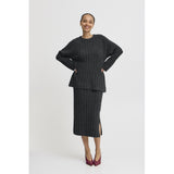 b.young B.YOUNG dame strik BYMARIANNE Sweatshirt Dark grey melange