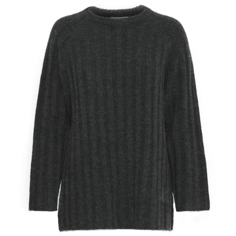 b.young B.YOUNG dame strik BYMARIANNE Sweatshirt Dark grey melange