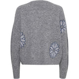 b.young B.YOUNG dame strik BYOMEA Knit Mid Grey Melange