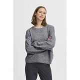 b.young B.YOUNG dame strik BYOMEA Knit Mid Grey Melange