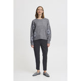 b.young B.YOUNG dame strik BYOMEA Knit Mid Grey Melange