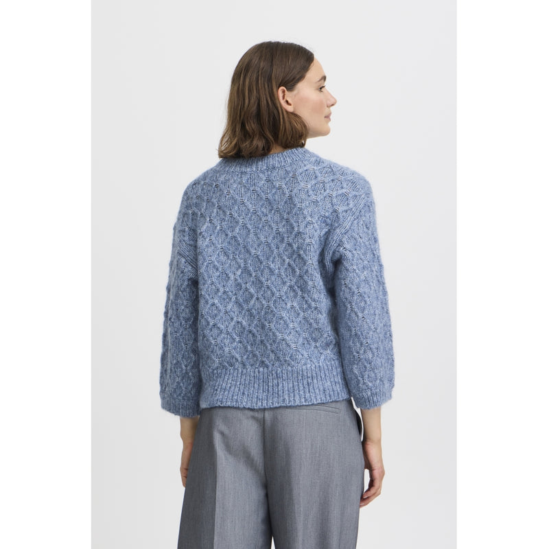 b.young B.YOUNG dame strik BYOMHU Knit Blue Horizon Melange