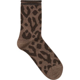 b.young B.YOUNG dame strømper BAWLI Socks Copper Leopard Mix