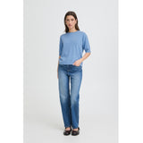 b.young B.YOUNG dame t-shirt BYMMORLA T-shirt Della Robbia Blue Melange